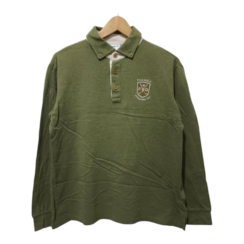 Fila golf long sleeve button down polo shirt 95
