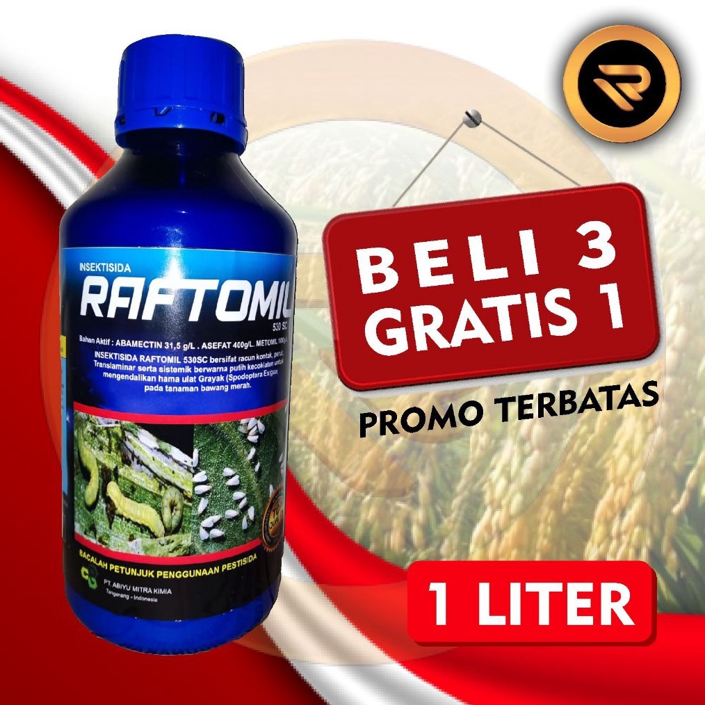 RAFTOMIL 53SC 1LITER INSEKTISIDA ABAMEKTIN ASEFAT METOMIL