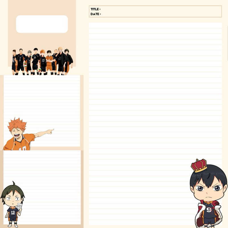 

Haikyu! Digital Notebook Karasuno ver.