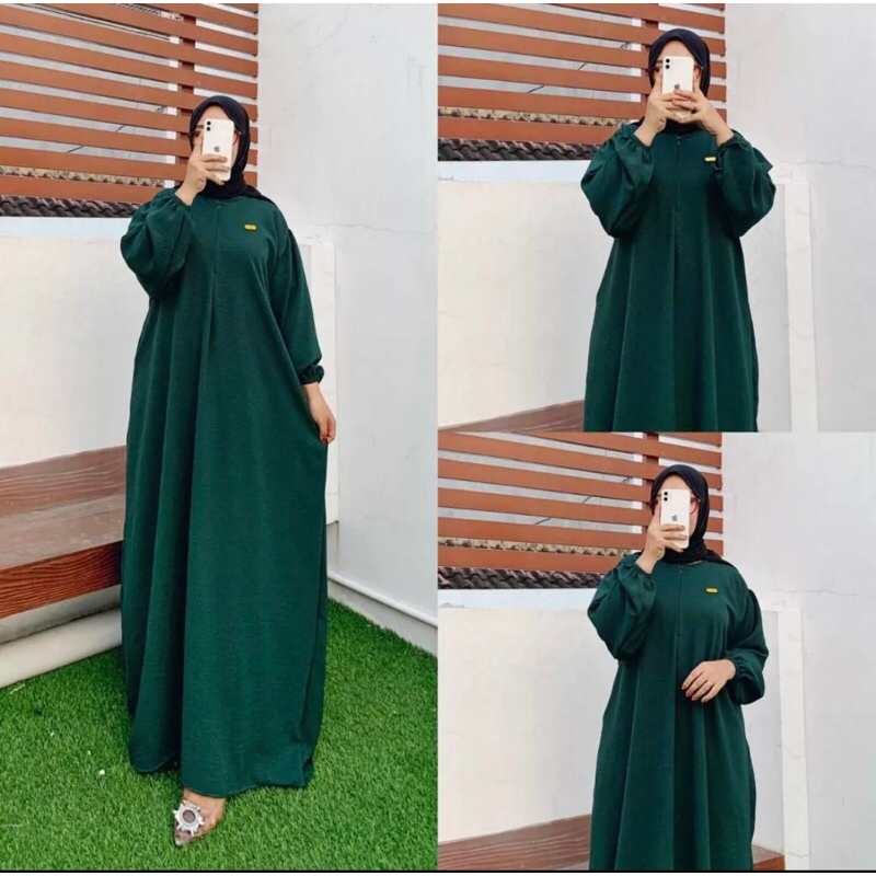 Gamis Midi Crincle Airflow / Dress Midi Crinkle Airflow / Gamis Jumbo