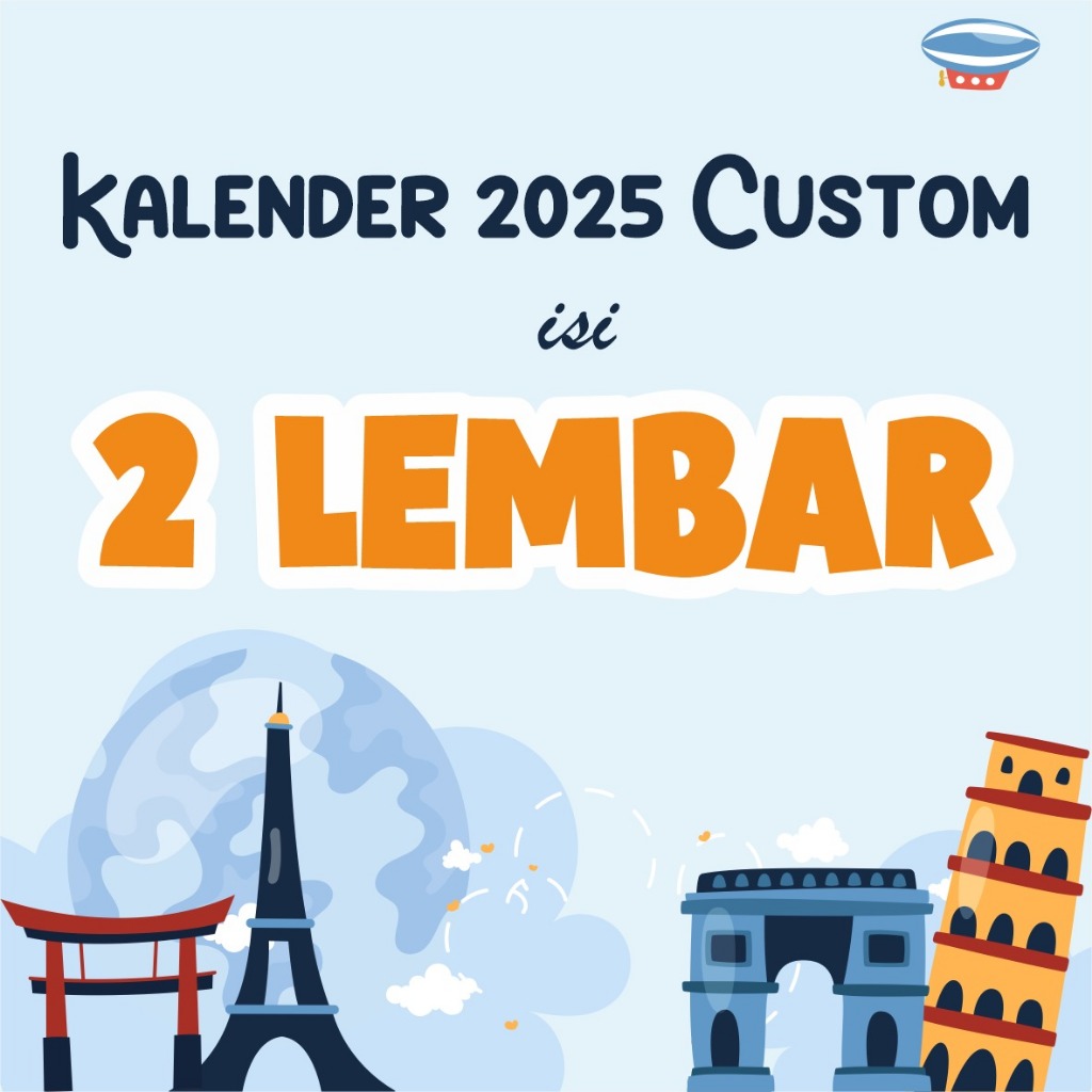 

Kalender dinding custom 2025 isi 2 lembar