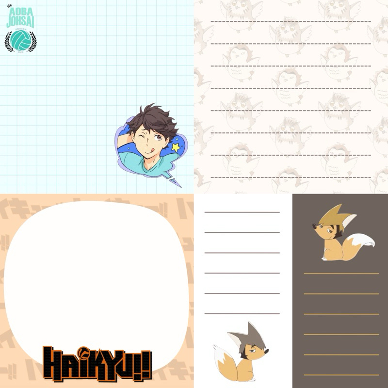 

Haikyu! Digital Sticky Notes