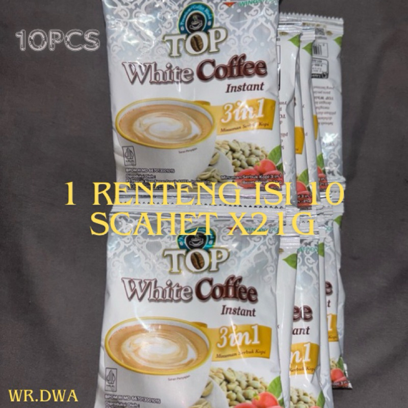 

Top Coffee Kopi Instan isi 10 sachet White x Pack 21 gr