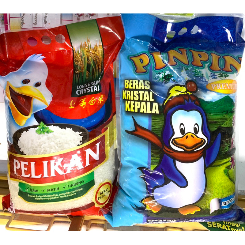 

PROMO Beras PELIKAN & PIN PIN (5kg x 2 pcs)