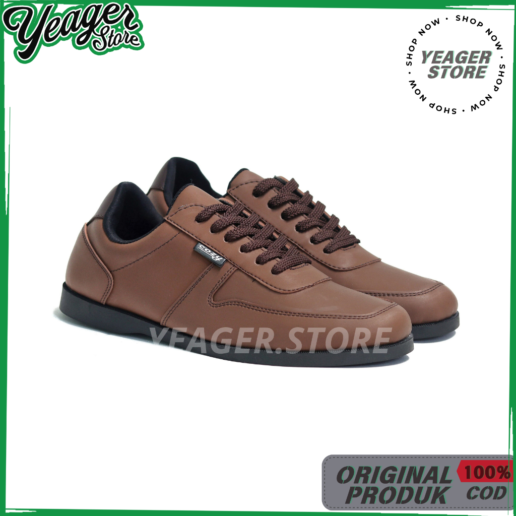 YEAGER - Robert Brown Series - Sepatu Sneakers Pria Formal Kasual