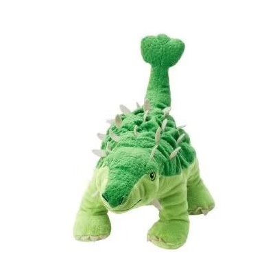 Boneka egg/dinosaur/ankylosaurus JATTELIK, hijau muda, 37 cm