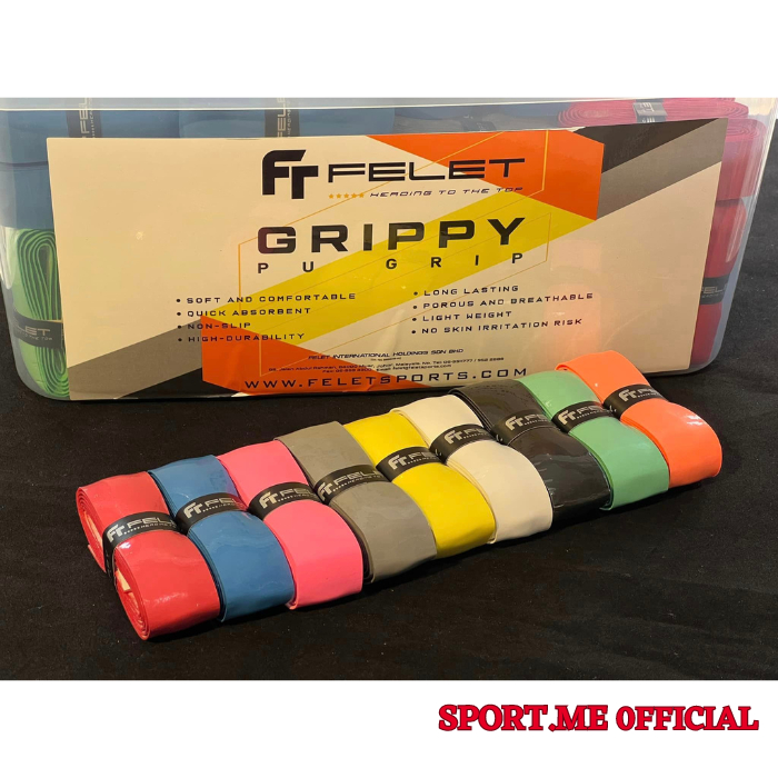 Felet GRIPPY PU OverGrip - Grip Karet Raket Badminton Original Felet