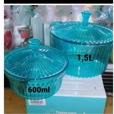 Toples kristal crystal canister high / celebration Tupperware tosca with gift box ( 1 set )