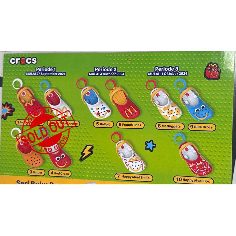 McDonald’s Toys Happy Meal Crocs (PERIODE 3)