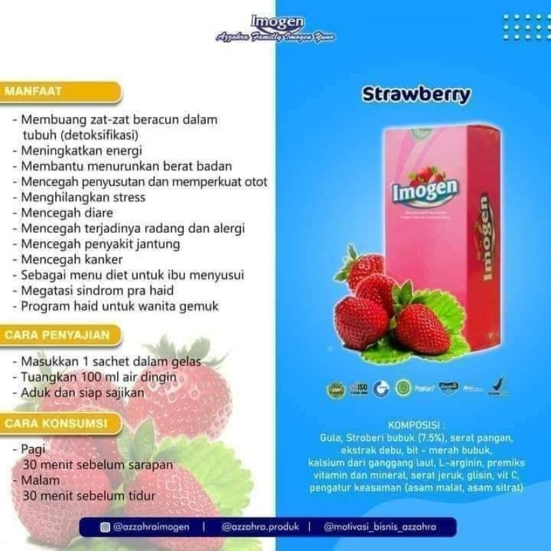 

IMOGEN SERBUK BUBUK STRAWBERRY ISI 15 SACHET