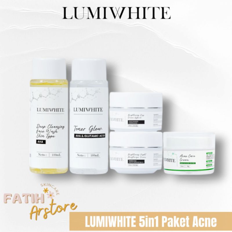 LUMIWHITE Package Series-  Paket Acne Care Lengkap Paket Skincare anti acne mengatasi jerawat 5in1 [