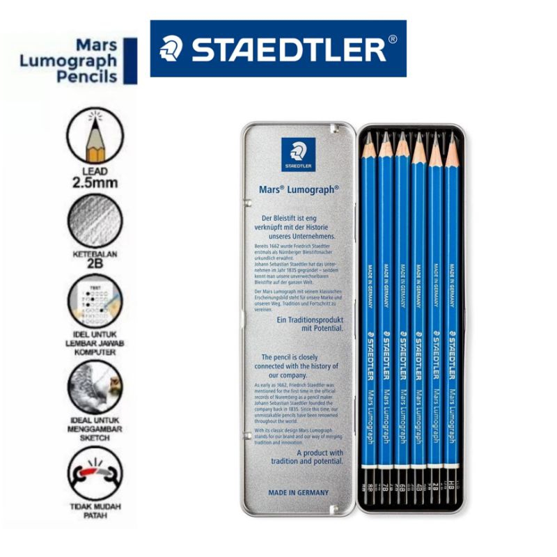 

STAEDTLER SET HB, 2B, 4B, 6B,7B, 8B