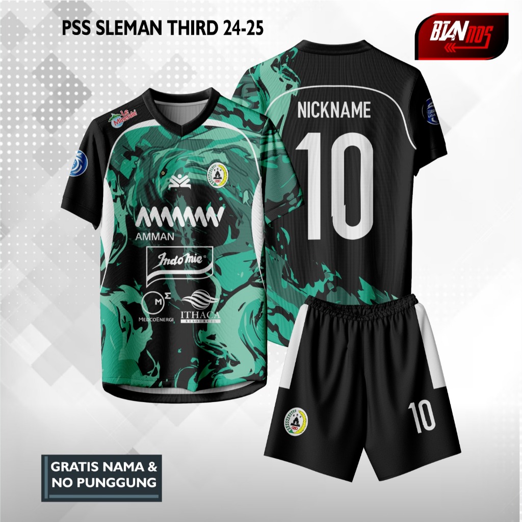 JERSEY BOLA PSS SLEMAN THIRD 2024/2025 FULL PRINTING (GRATIS CUSTOM NAMA & NOMOR )