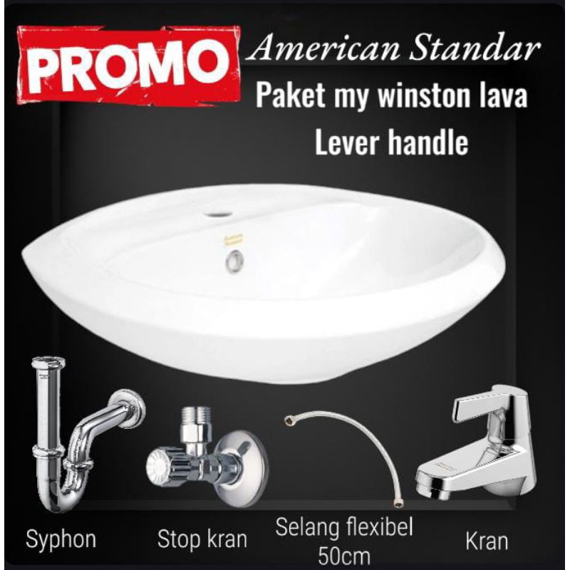 PROMO AMERICAN STANDAR PAKET WASTAFEL MY WINSTON LAVA