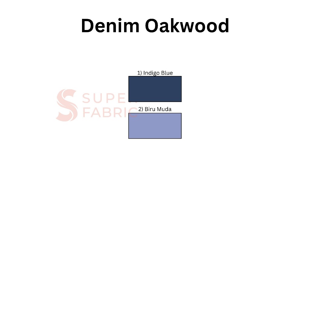 Kain Denim Oakwood Jeans Denim Tipis 0.5 Meter