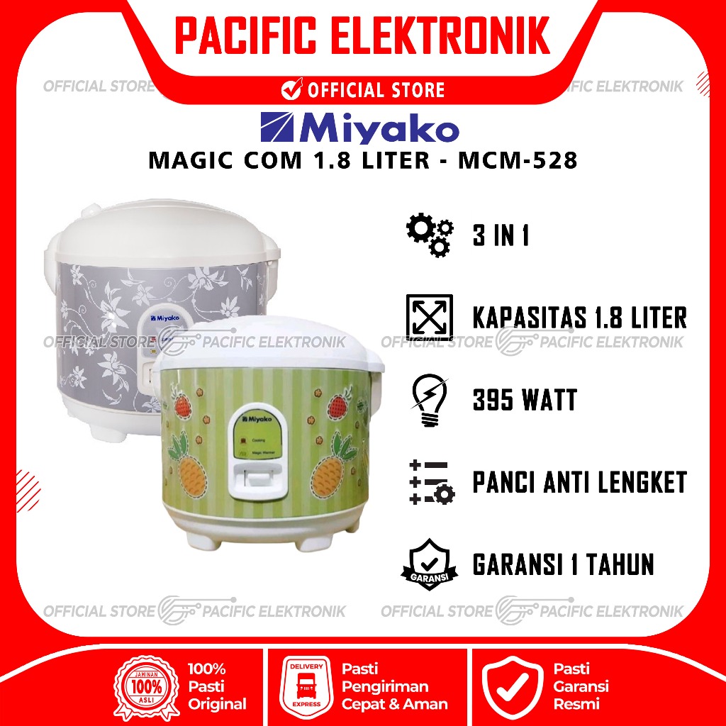Magic Com Miyako 1.8liter MCM-528 / 528