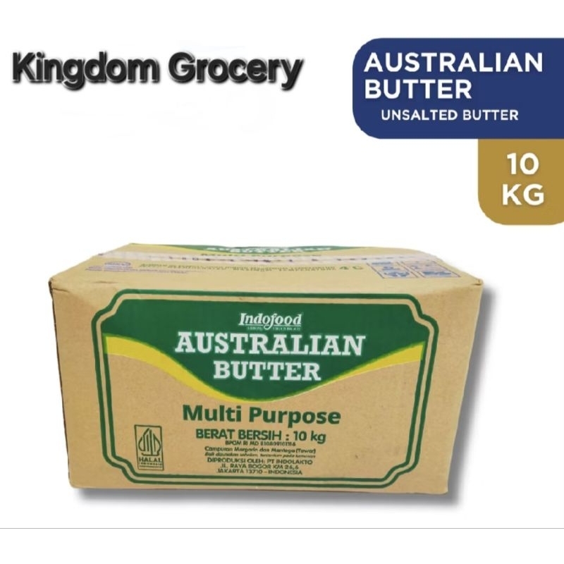 

AUSTRALIAN BUTTER UNSALTED/BUTTER TAWAR AUSTRLIAN 10KG ORIGINAL