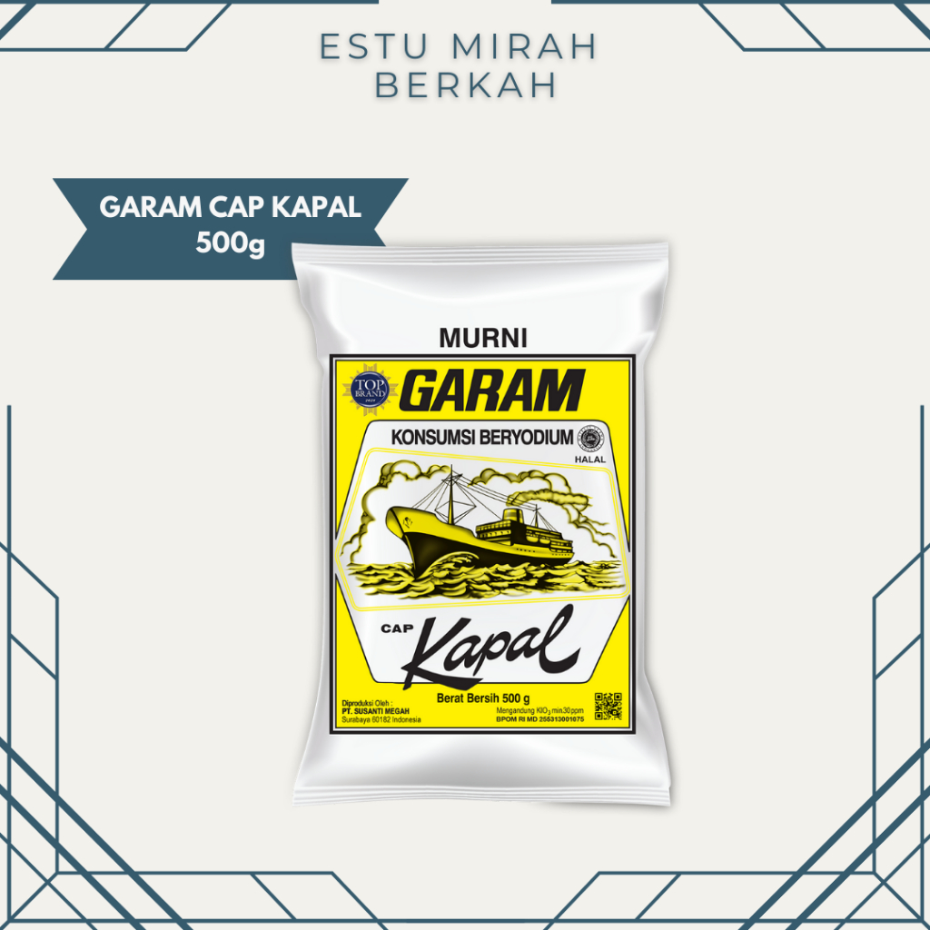 

Garam Dapur Halus Cap Kapal Beryodium - Garam 500gr