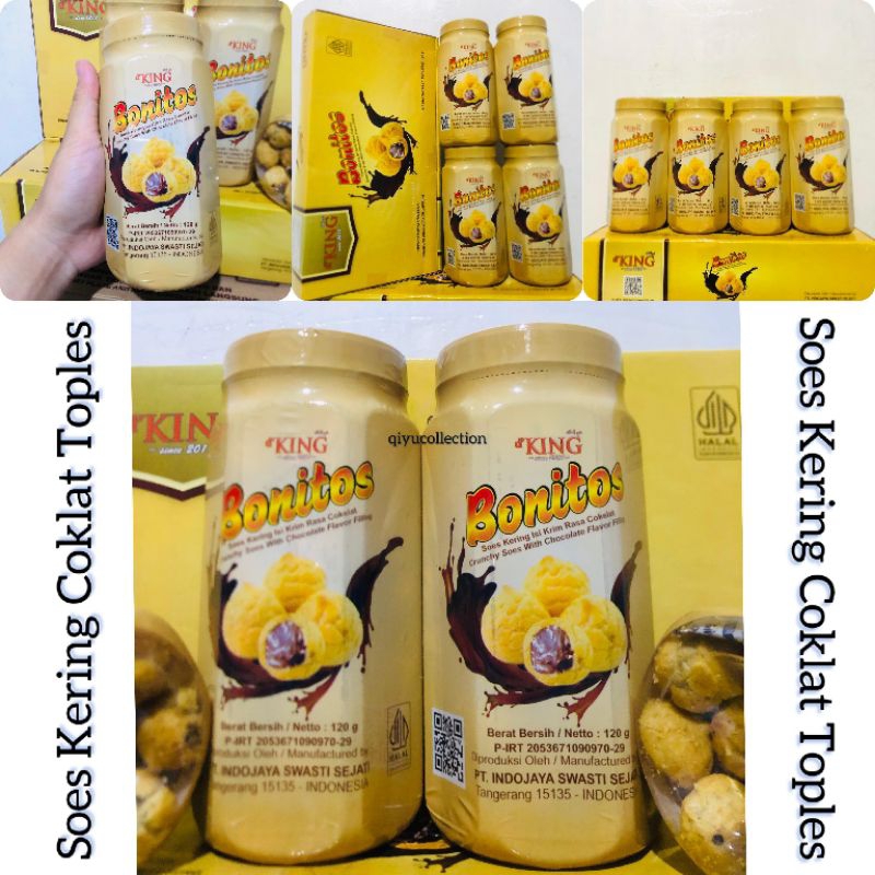 

BONITOS SOES Coklat Krem Bollen TOPLES - Soes Kering Cokelat