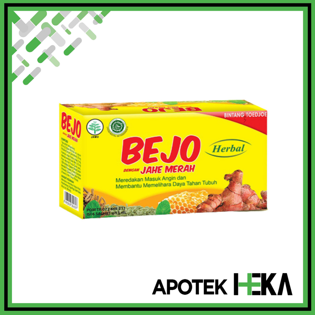 Bejo Jahe Merah Bintang Toedjoe Tujuh Box isi 12 Sachet - Masuk Angin [BOGOR]