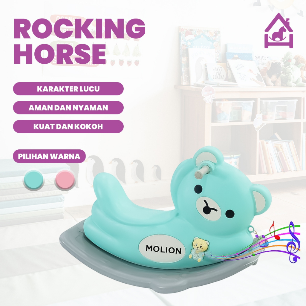 Mainan Anak Rocking Horse Mainan Kuda Kudaan Anak Rocking horse Kuda Jungkat Jungkit Murah