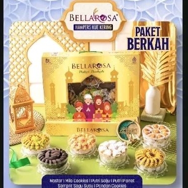 

HAMPERS KUE LEBARAN BELLAROSA PREMIUM PARCEL KUE KERING PAKET BERKAH