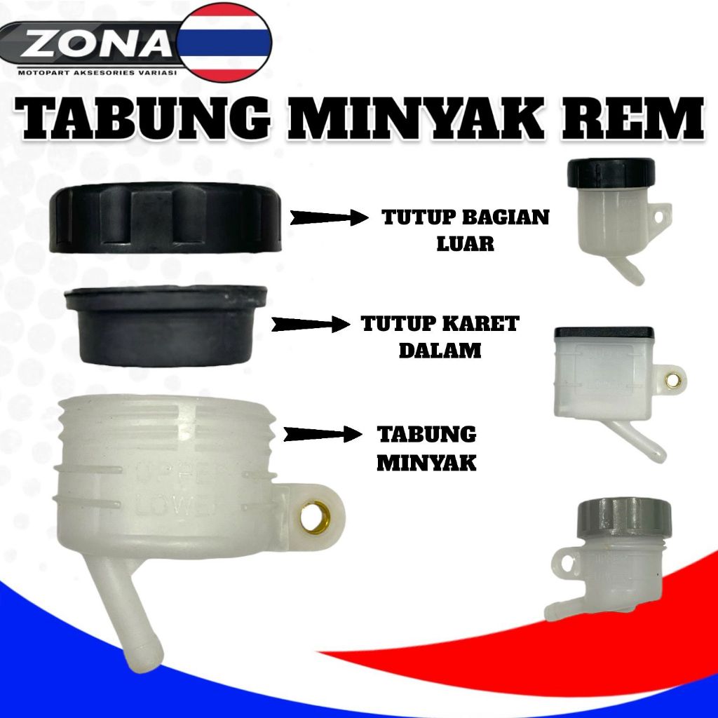 Tabung minyak rem kotak tabung minyak rem cakram belakang model kotak vixion sonic cbr150 cb150r meg