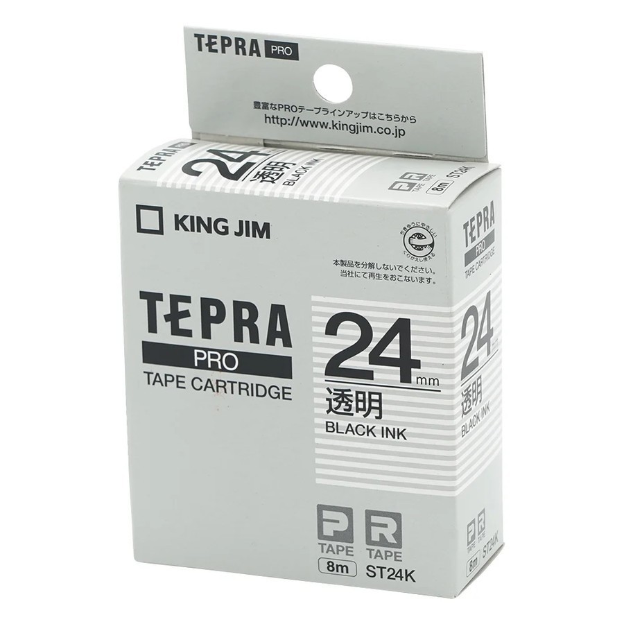 

King Jim ST24K Tepra Label Printer Cartridge (For Tepra PRO) 24mm, Clear