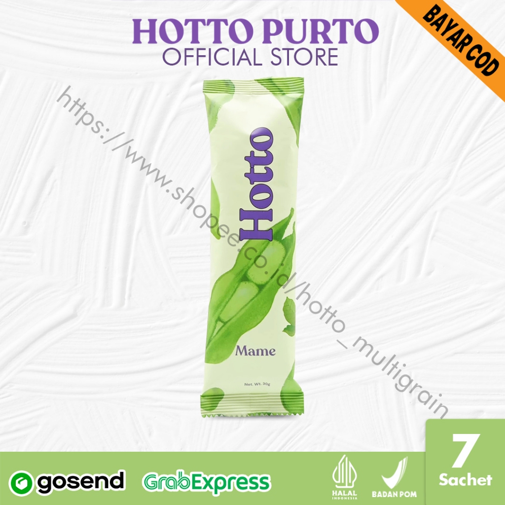 

Hotto Edamame Multigrain 1 Pouch (12 SACHET) Sereal Oat Sarapan Bpom