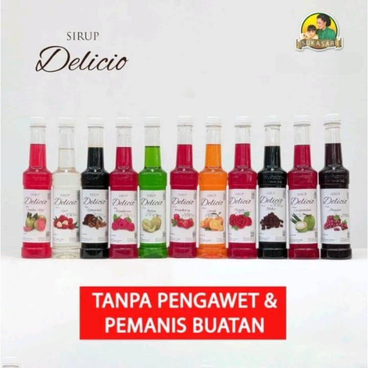 

Sirup Delicio isi 450 ml botol plastik PET