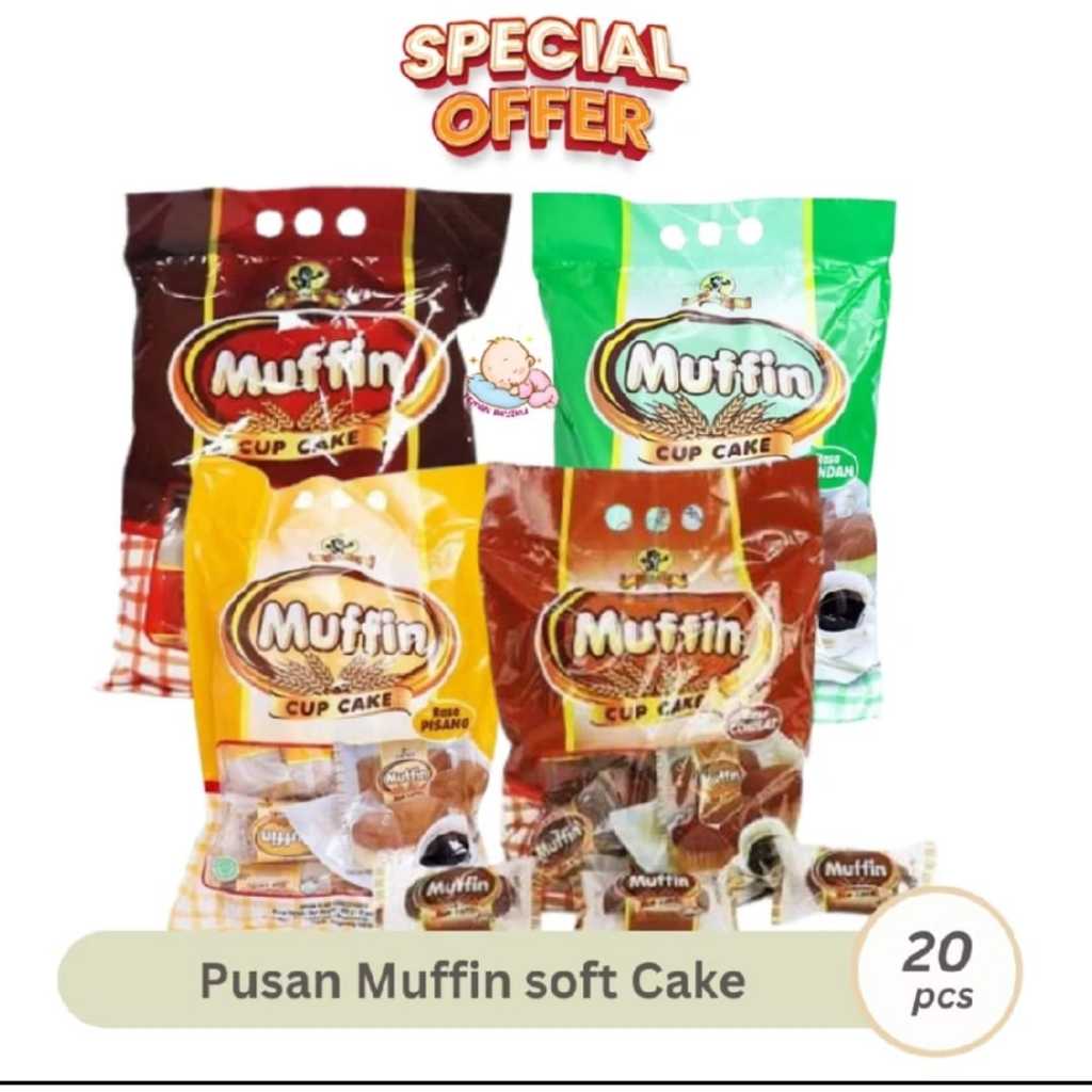 

Cod / Muffin cup cake isi 20 pcs isi varian rasa 1 dus isi 8 bungkus / Pusan Muffin cup cake 360 gram isi 20 pcs / Muffin cup cake pusan / Muffin bolu isi 20 pcs / Cemilan kue / Snack kering praktis muffin