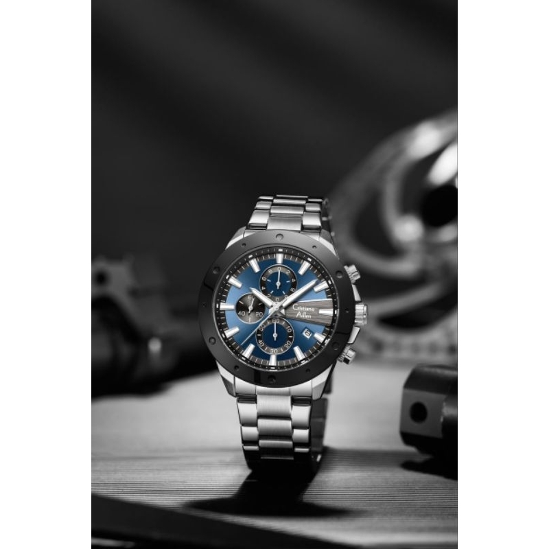 (BISA COD) JAM TANGAN PRIA - CRISTIANO AILLEN SERI 8897 - ORIGINAL - KACA SAPPHIRE - TALI RANTAI BAH
