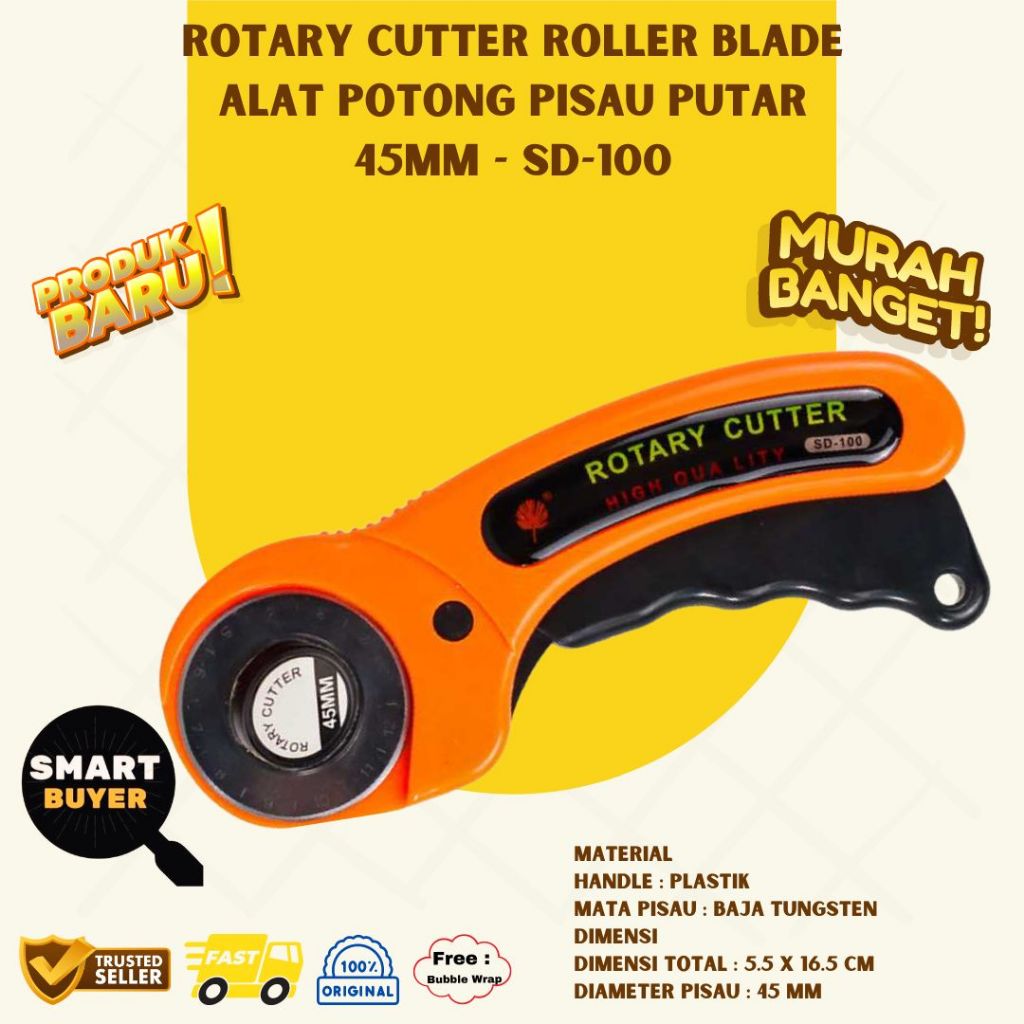 

ABC 45mm Cutter Rotary Roller Blade Pemotong Circle Kain Kulit