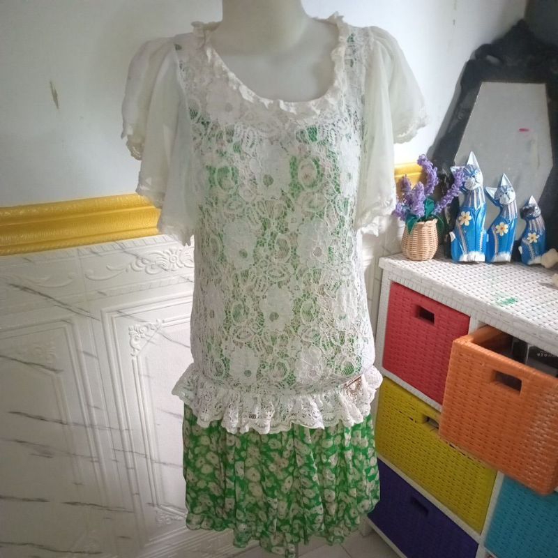 Dress YGFH sifon brukat preloved