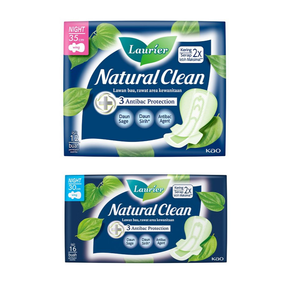 Laurier Natural Clean Night Wing 35cm/30cm