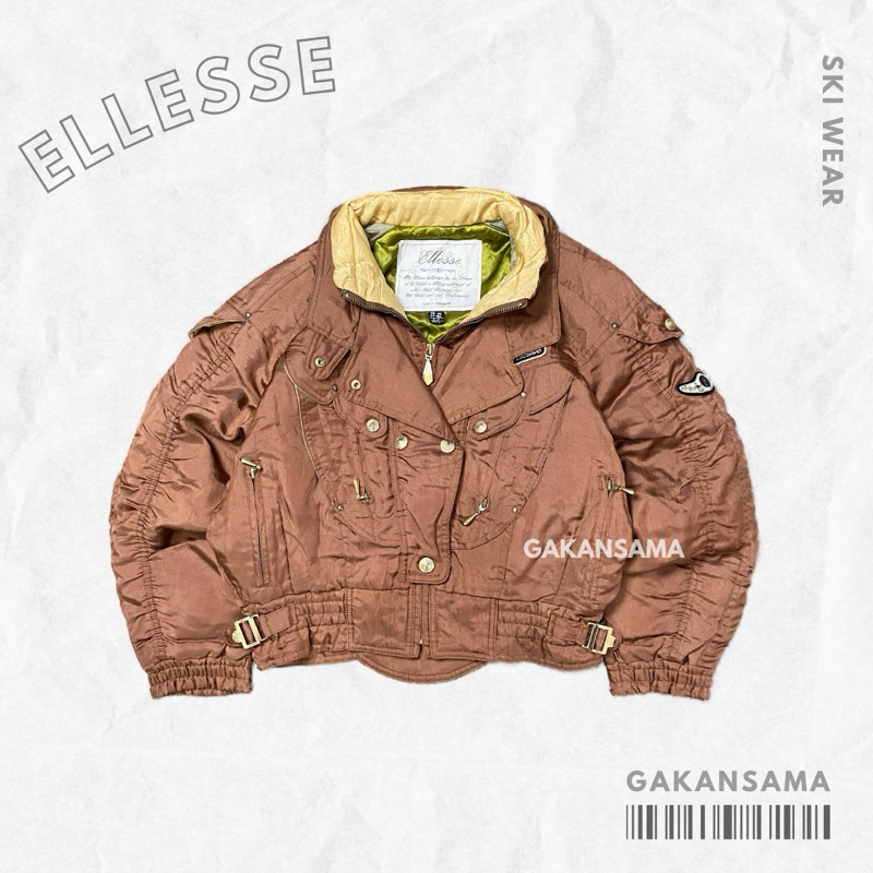 JAKET ELLESSE VINTAGE CROP RACING CHOCOLATE