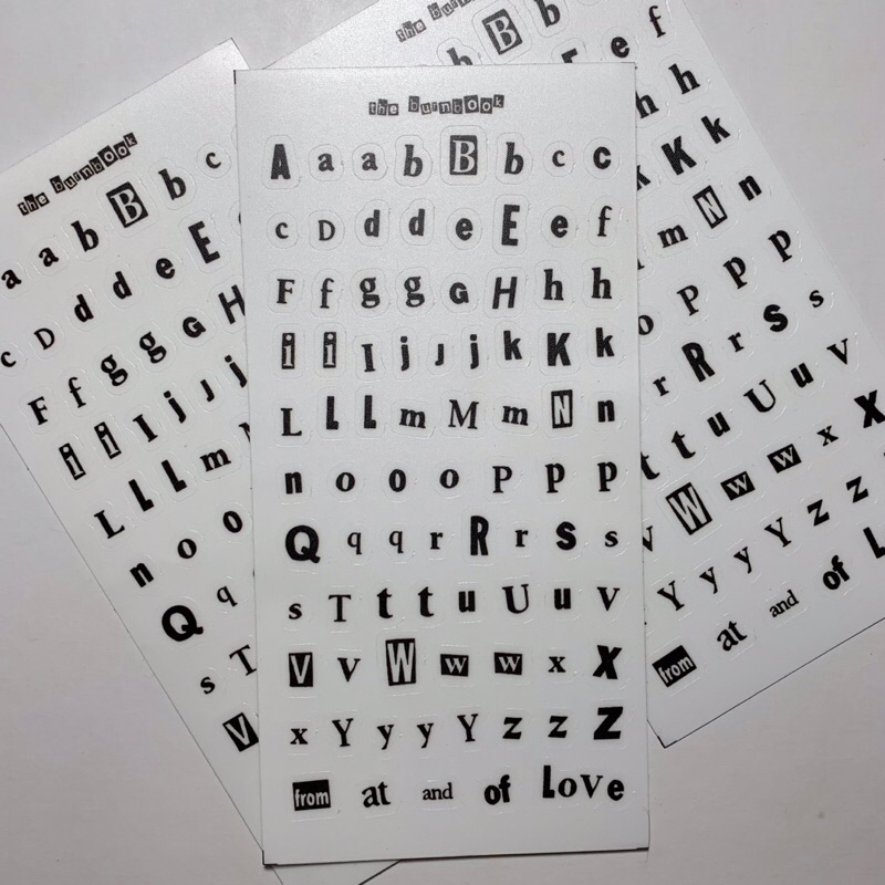 

THE BURNBOOK FONT JOURNAL DECORATION STICKER