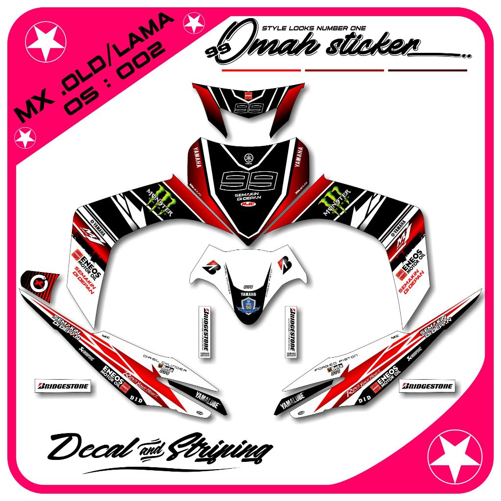Decal Jupiter Mx Old Full Body Stiker Jupiter Mx Old Variasi Full Body Dekal Jupiter Mx Old Striping