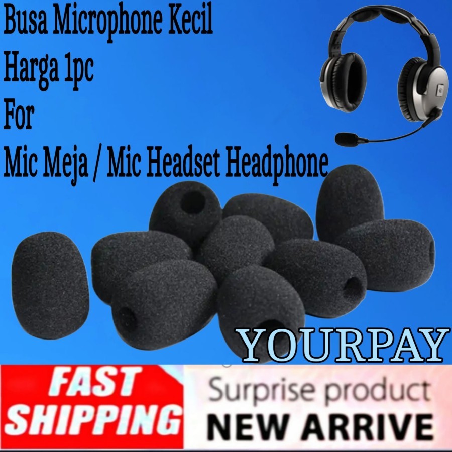 Busa Mic Headset - Busa Microphone Headphone - Busa Mic Kecil / Foam Microphone Headset Headphone / 
