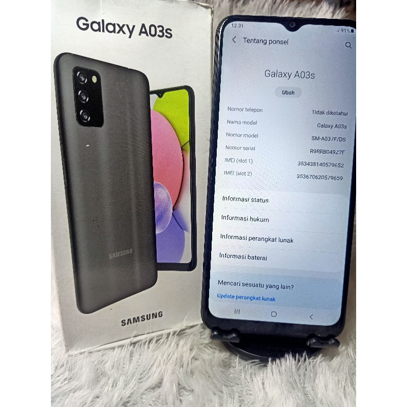 JUAL HP SECOND SAMSUNG A03s RAM 4/64 FULL SHET