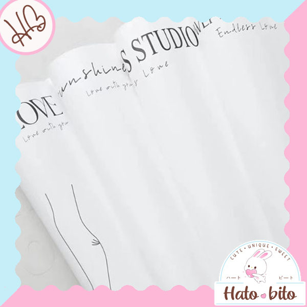 

Simple word cellophane flower bouquet wrapping paper kertas pembungkus buket bunga estetik romantis HB1669