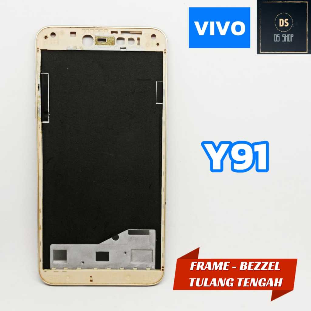 Frame LCD vivo y91 Tatakan Tulang LCD Original Copotan ( plus tombol )