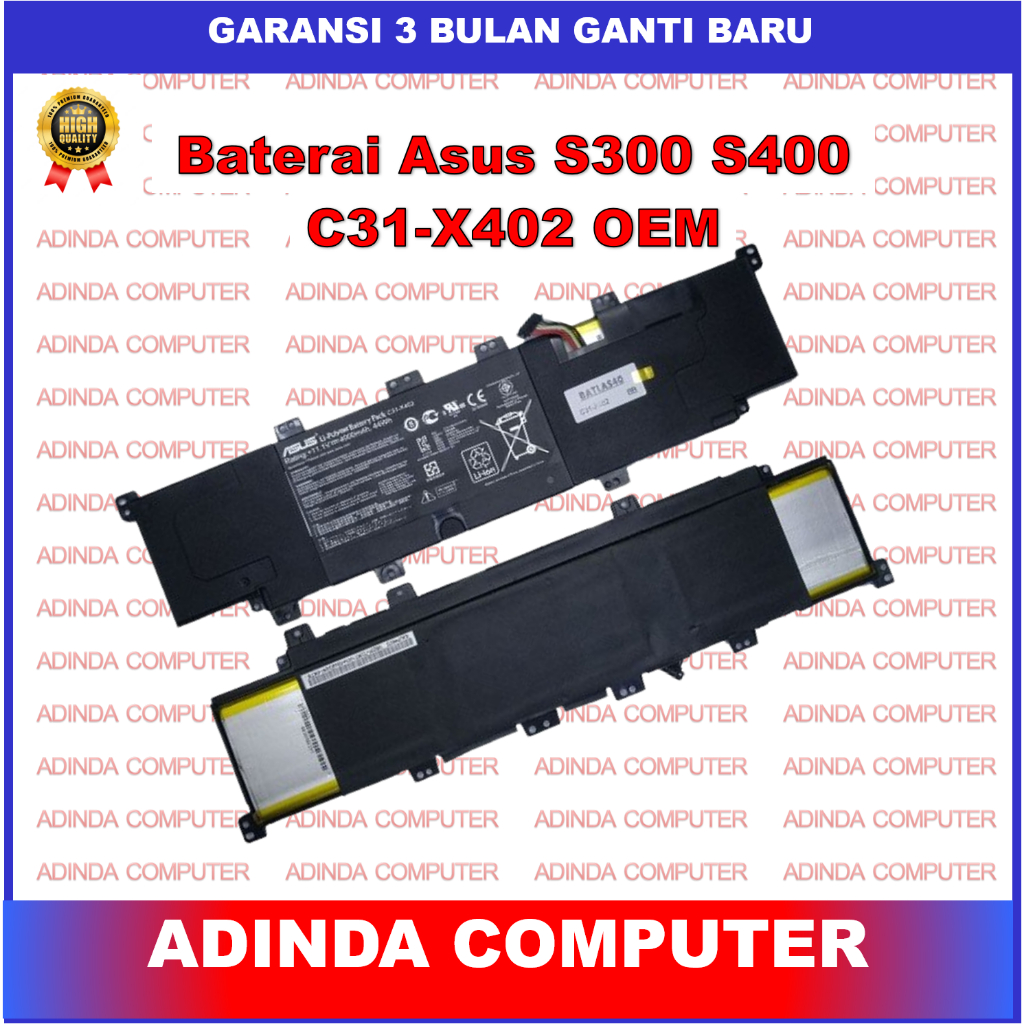 Baterai ASUS S300 AR5B225 0B110-00210000 C31-X402