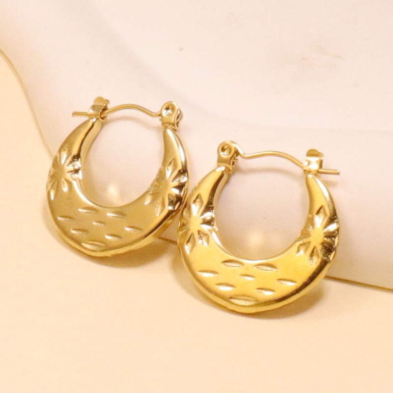 TIAGO earrings /  stainless steel / Anting anti karat / anting Titanium / anting Hoops bulat /  tita