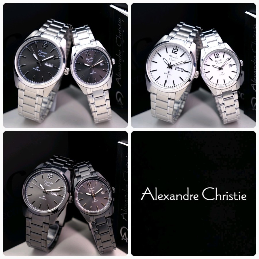 ALEXANDRE CHRISTIE AC 1012 AC1012 MEB LDB JAM TANGAN COUPLE ORIGINAL