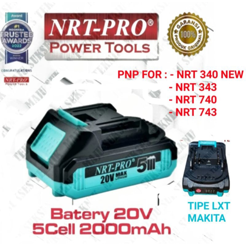 Baterai NRT PRO 20 V Original LXT