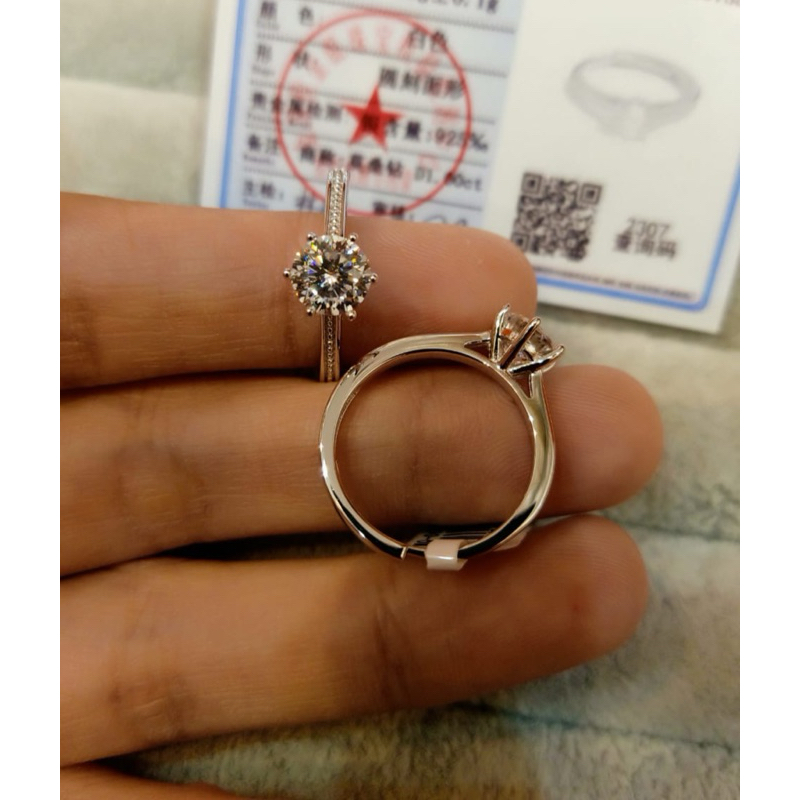 Cincin S925 Berlian Moissanite