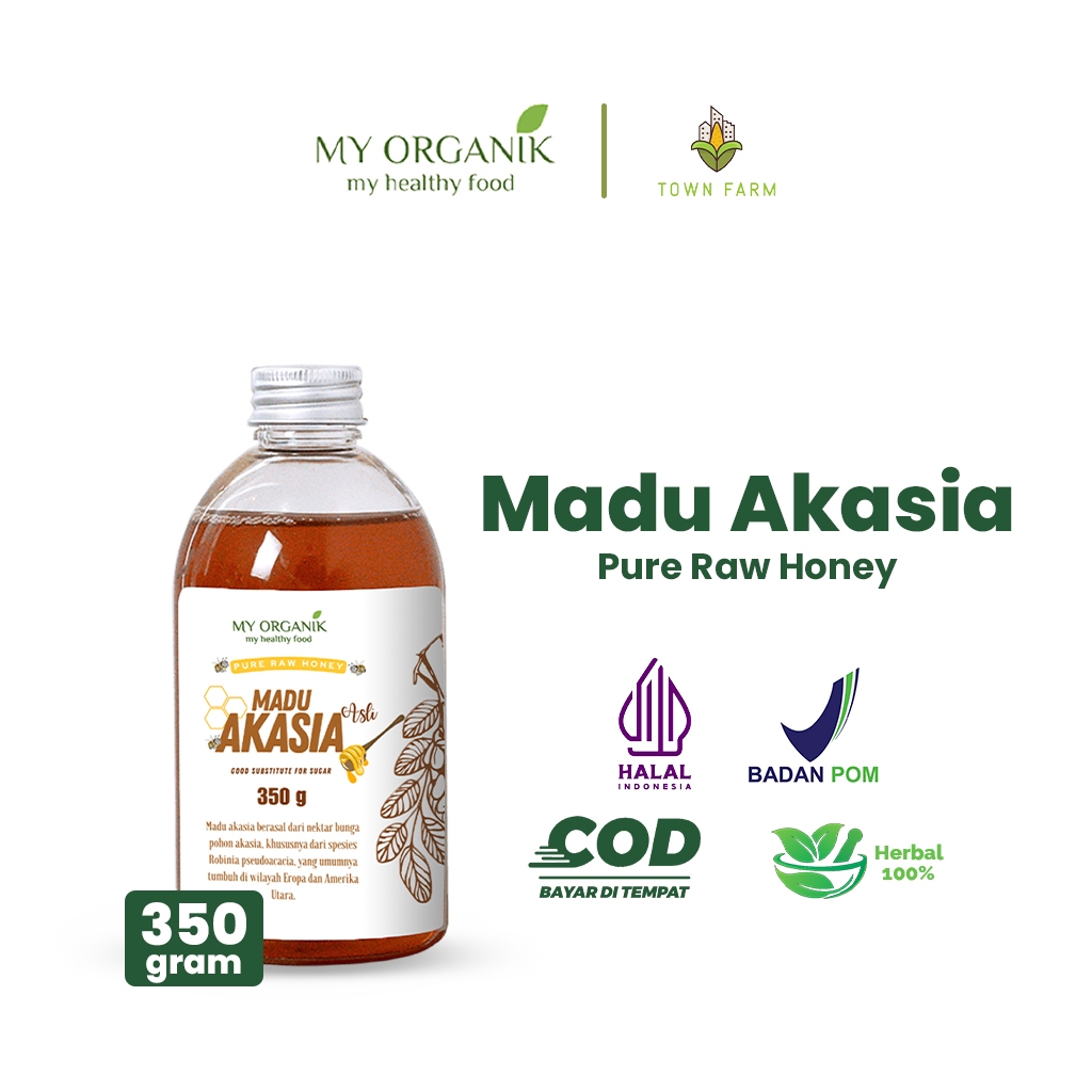 

My Organik Asli Madu Nektar Akasia Murni Super Premium Pure Raw Honey Original 350 gr
