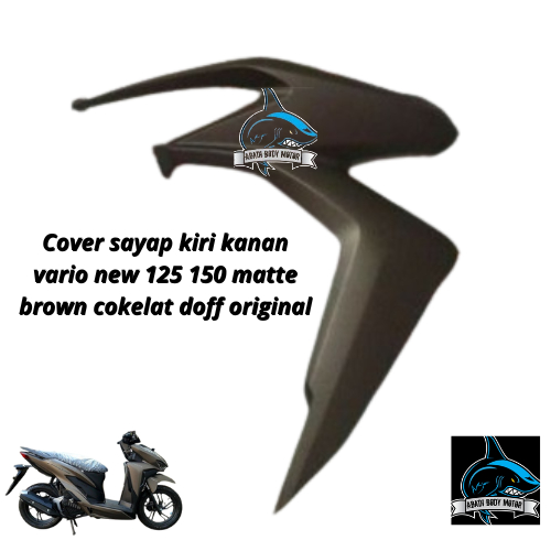 Cover sayap kiri kanan vario new 125 150 matte brown cokelat doff original