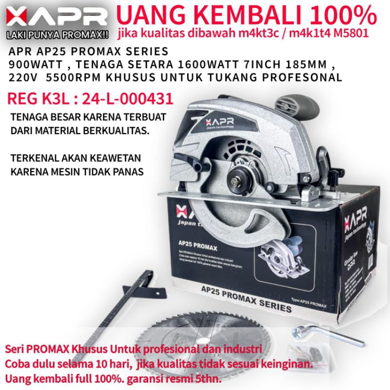 Mesin gergaji kayu APR JAPAN circular saw type AP25 sirkel heavy duty extreme